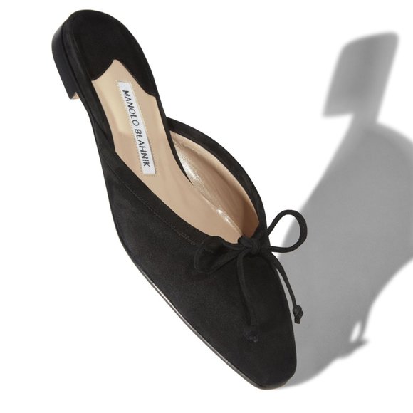 Manolo Blahnik Ballerimu Suede Mules IT40 size - Picture 1 of 8